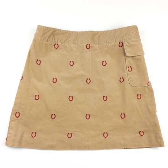 Lilly Pulitzer Dresses & Skirts - Lilly Pulitzer Tan Corduroy Horseshoe Skirt 6